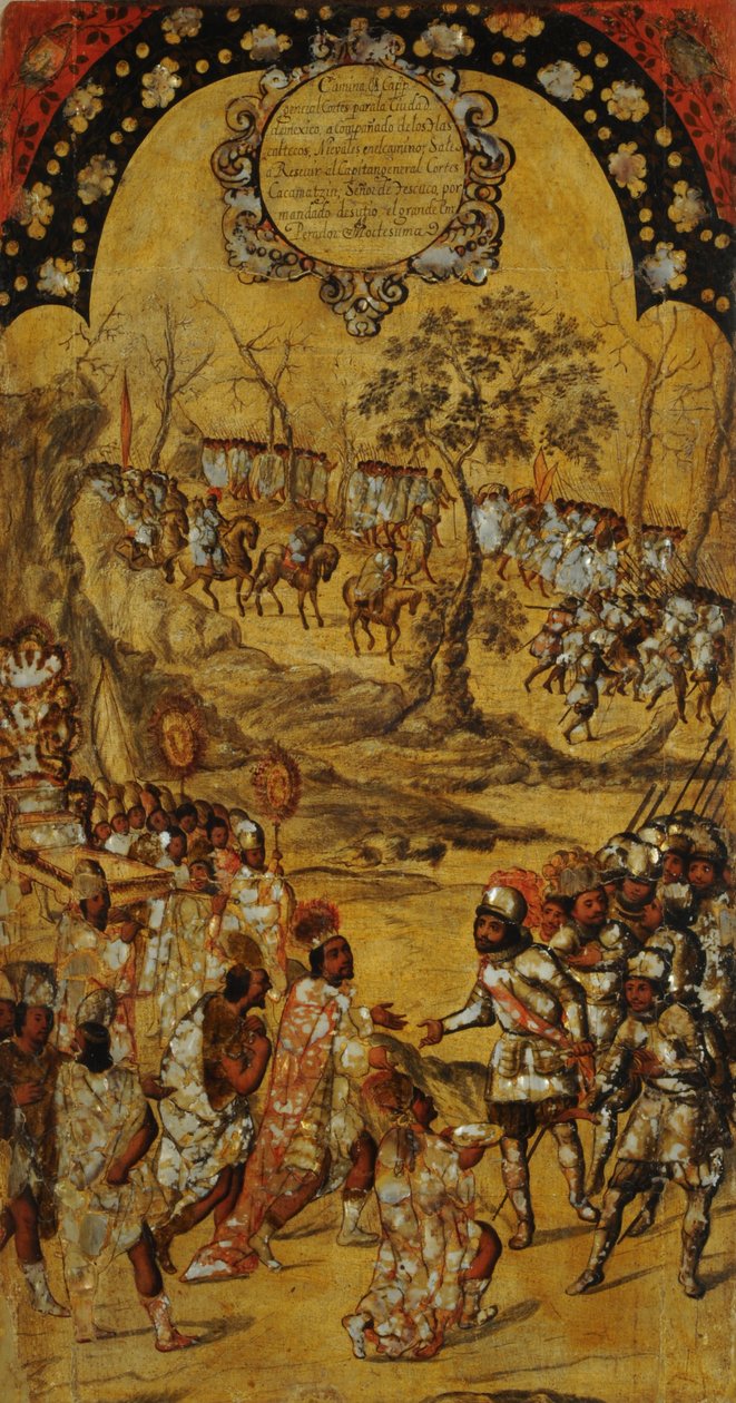 De verovering van Mexico, Tafel VIII door Miguel Gonzales