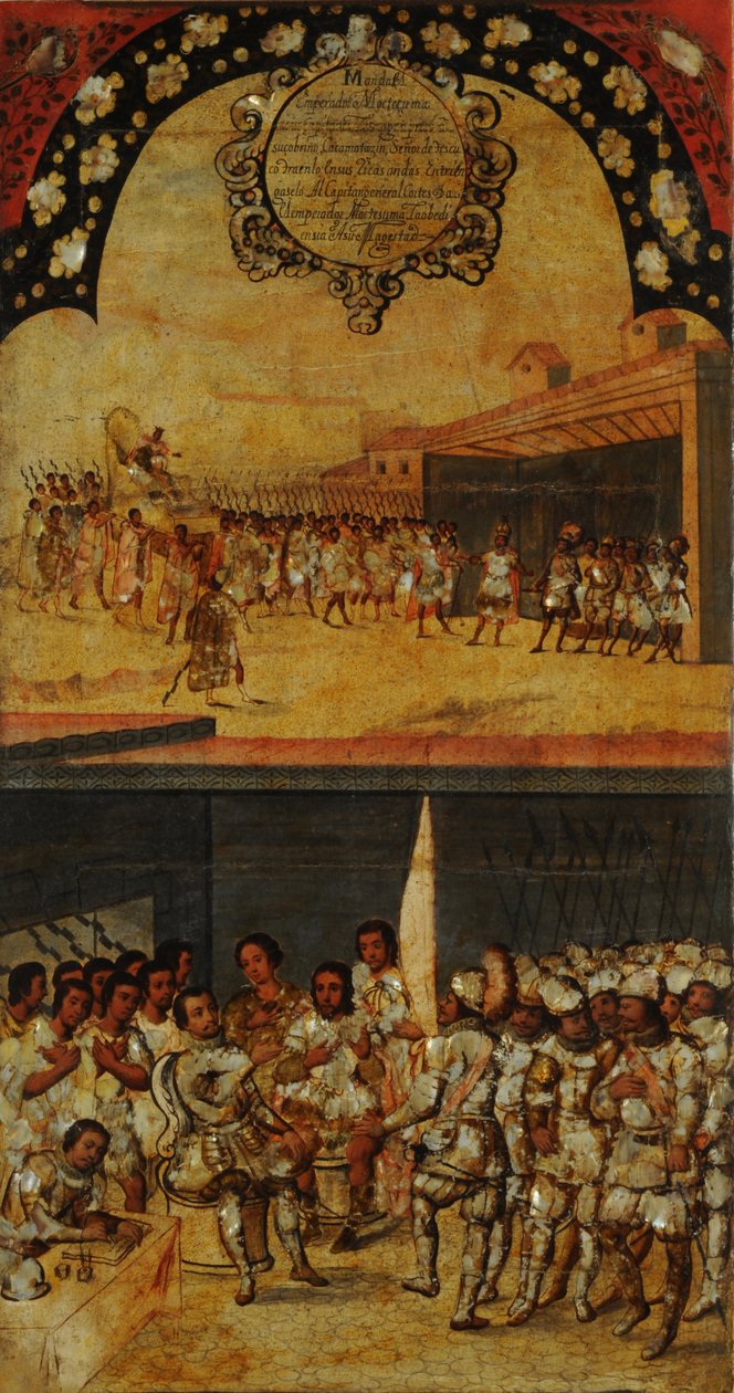 De verovering van Mexico, paneel XV, ca. 1696-1715 door Miguel Gonzalez