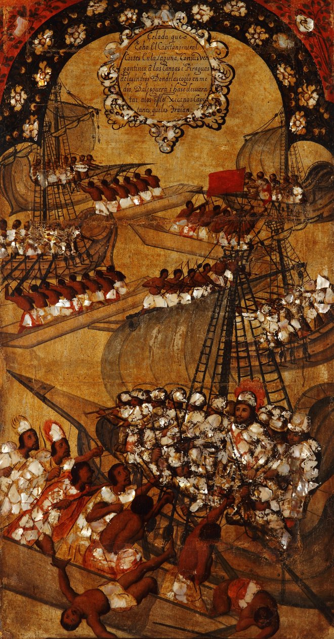 De verovering van Mexico, Paneel XXII door Miguel Gonzalez