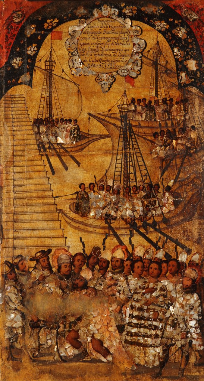 De verovering van Mexico, Paneel XXIV door Miguel Gonzalez