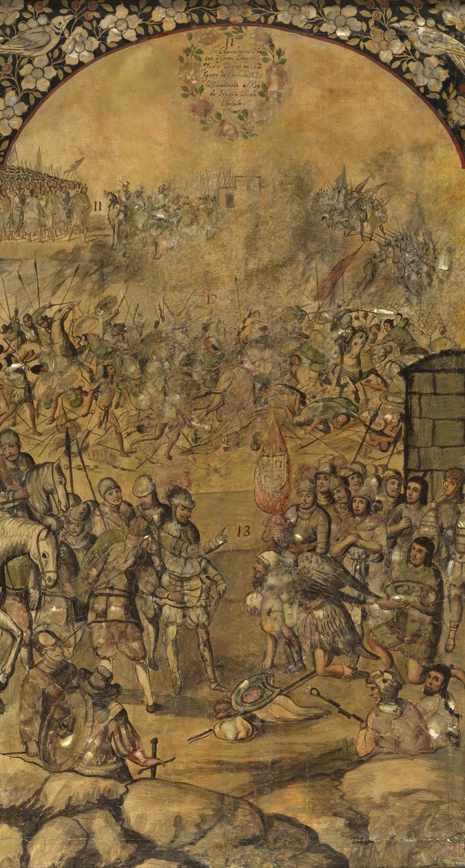 De verovering van Mexico door Hernan Cortes door Miguel and Juan Gonzalez