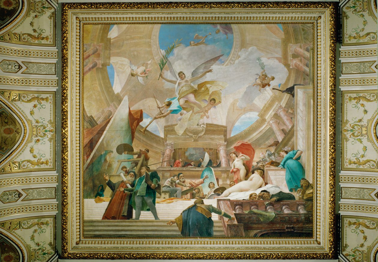 Plafondschildering van het Kunsthistorisches Museum in Wenen, Apotheose van de Renaissance (fresco) door Mihaly Munkacsy