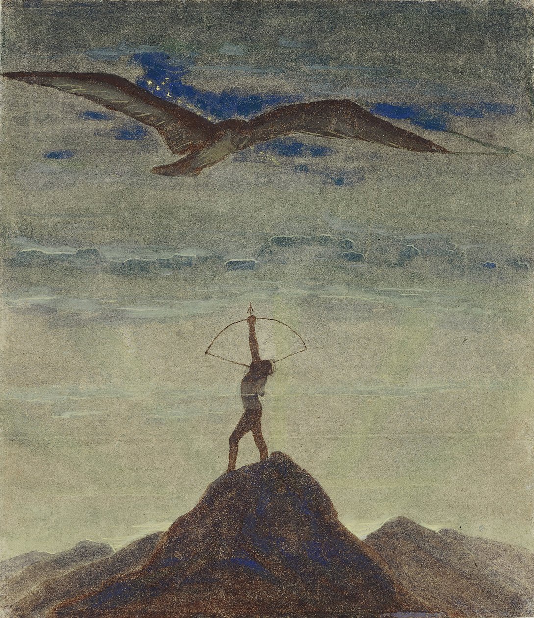 Het Teken van Boogschutter (Uit de Cyclus ""Zodiac"") door Ciurlionis, Mikalojus Konstantinas (1875-1911) door Mikalojus Konstantinas Čiurlionis
