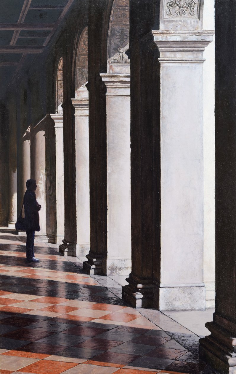 Contemplatie (olieverf op paneel) door Mike Briscoe