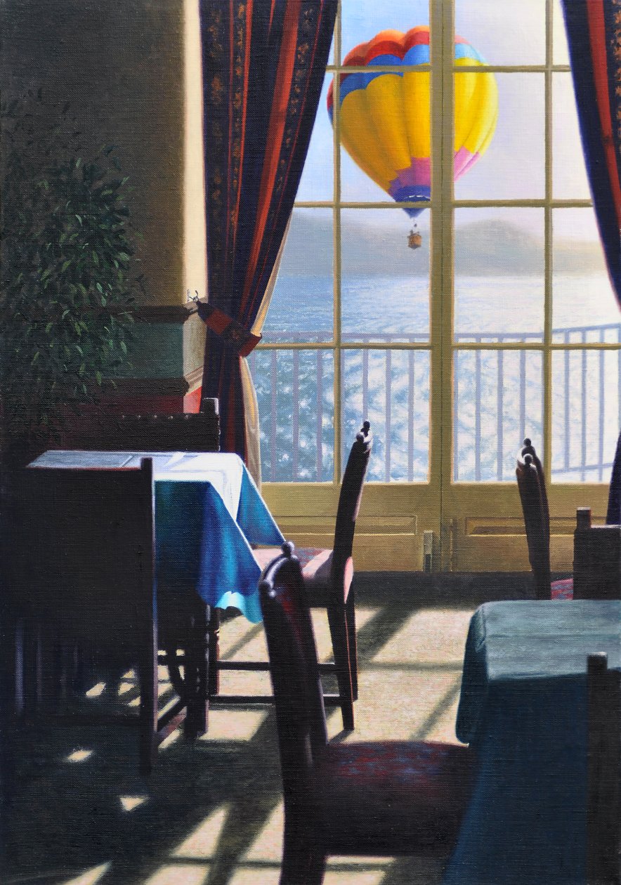 Ochtendvlucht, 2016 (olieverf op linnen) door Mike Briscoe