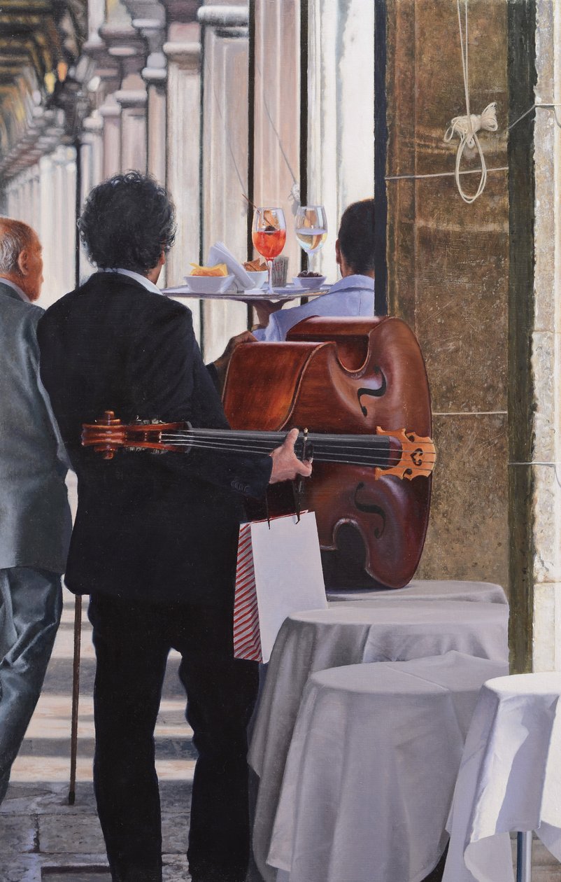 Piazza San Marco (olieverf op paneel) door Mike Briscoe