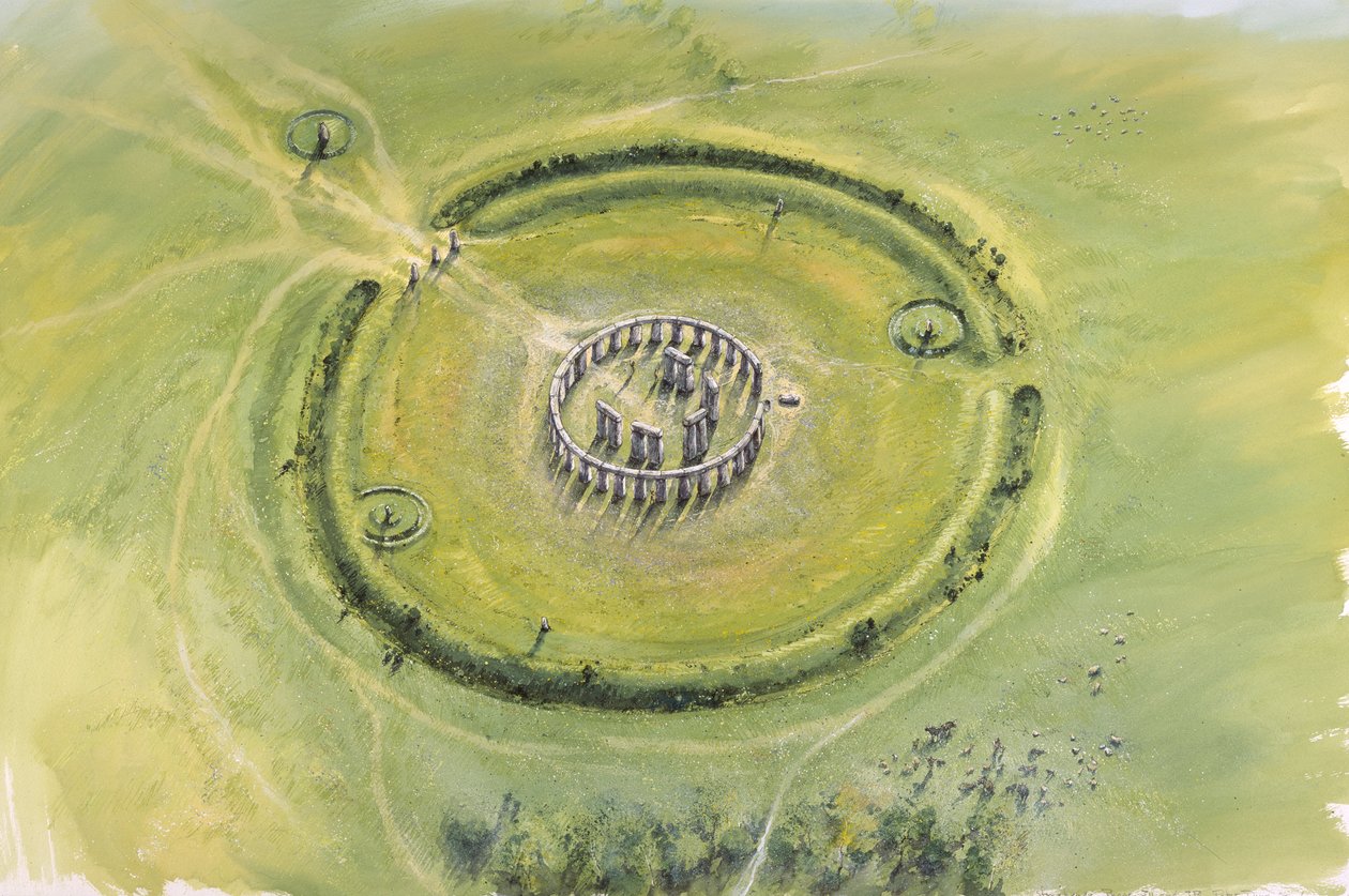 Stonehenge Fase 3, ca. 20e eeuw v.Chr. door Mike Seaforth