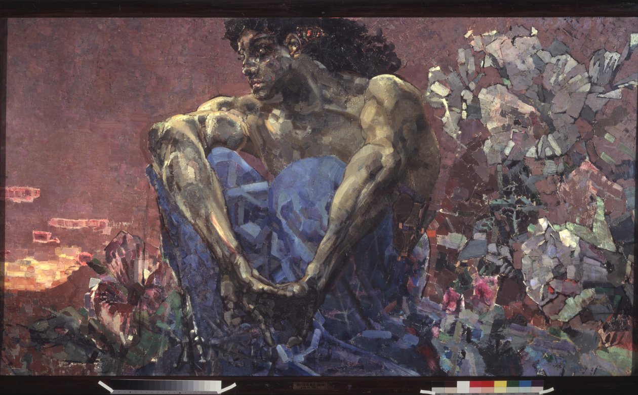 De zittende demon, 1890 door Mikhail Aleksandrovich Vrubel