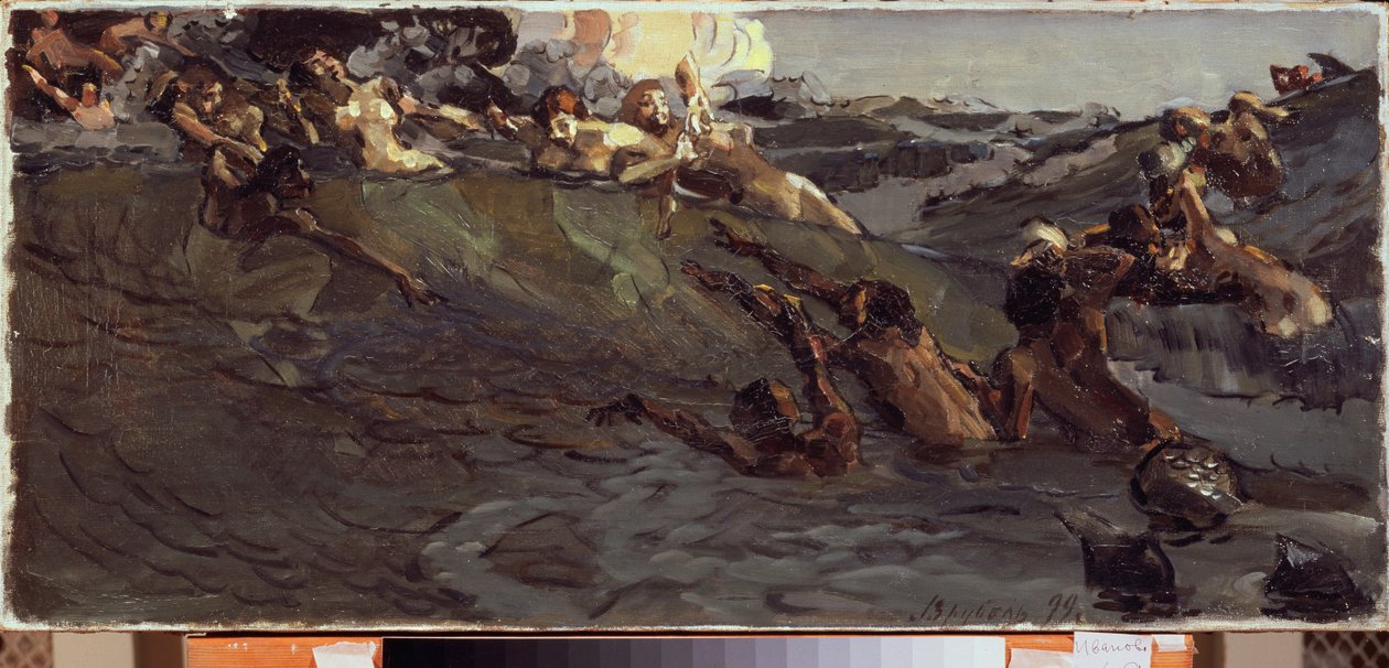Spelende Naiaden en Tritons door Mikhail Aleksandrovich Vrubel
