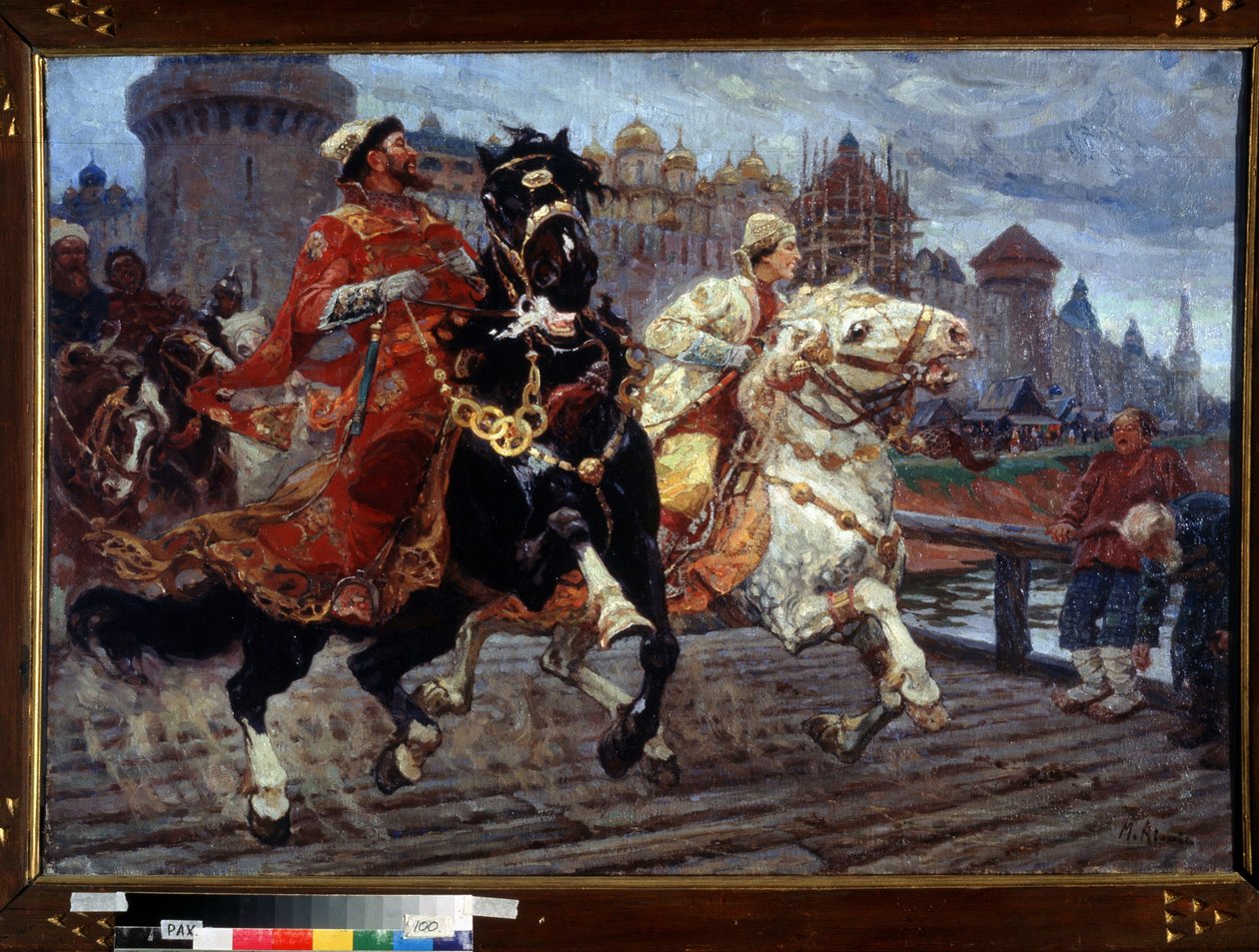 De jeugd van tsaar Ivan de Verschrikkelijke (Ivan IV van Rusland door Mikhail Ivanovich Avilov