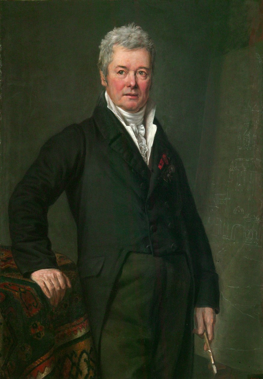 Portret van de kunstenaar Fjodor Alexeev door Mikhail Ivanovich Terebenev