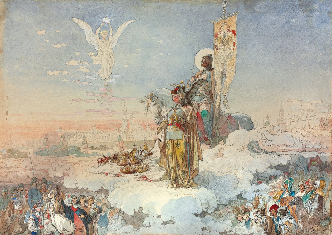 De kroning van Alexander III door Mikhail Mikishchin