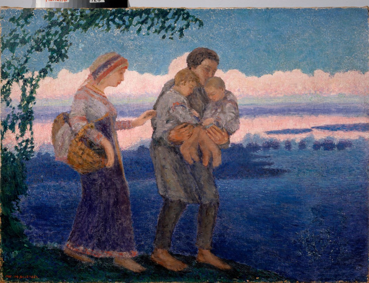 Avond Thuiskomst door Mikhail Nikolayevich Yakovlev