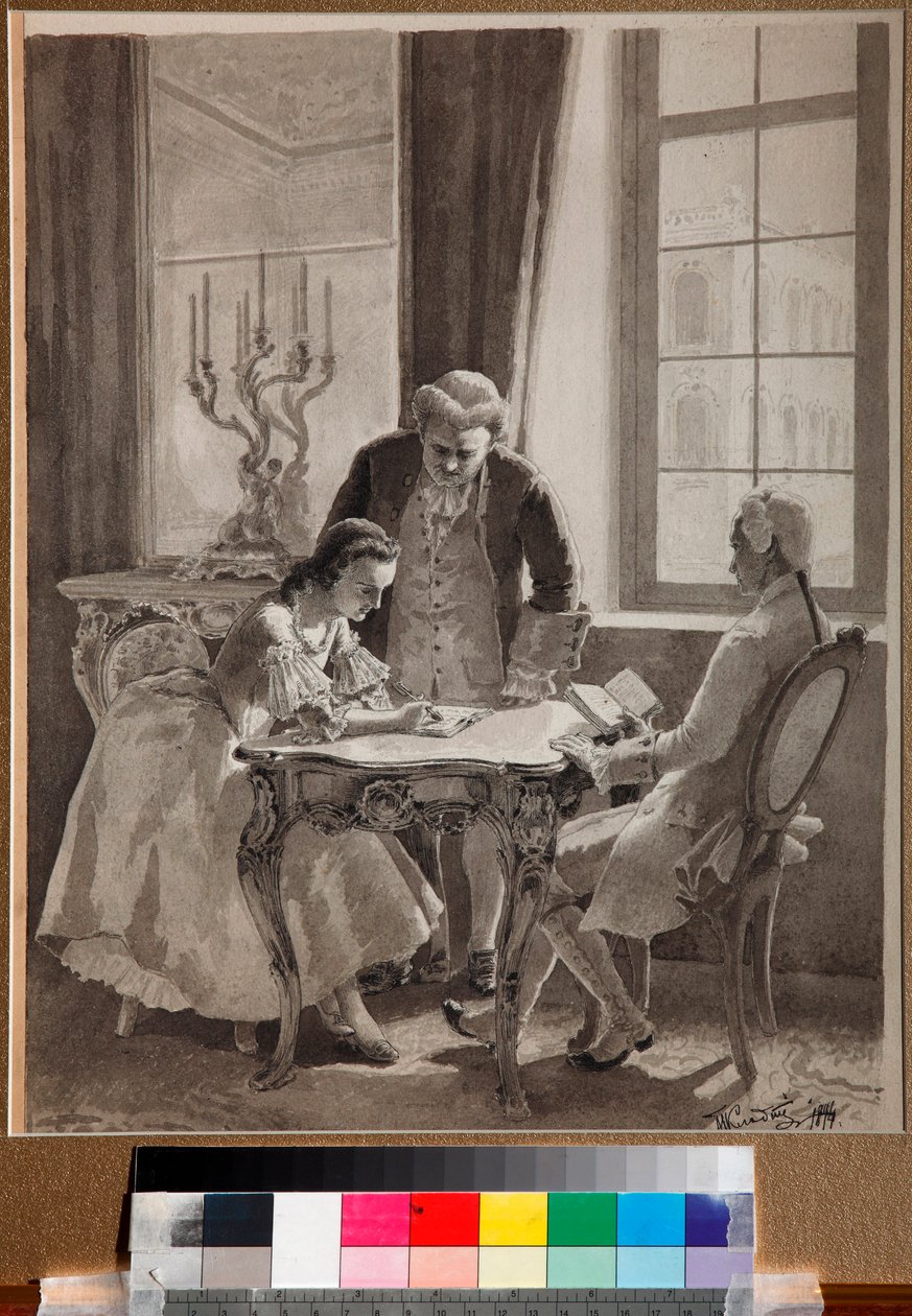 Russische les van keizerin Catharina II door Mikhail Petrovich Klodt