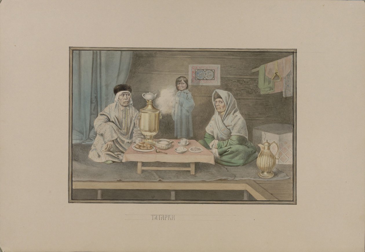 Tataarse vrouwen door Mikhail Stepanovich Znamensky
