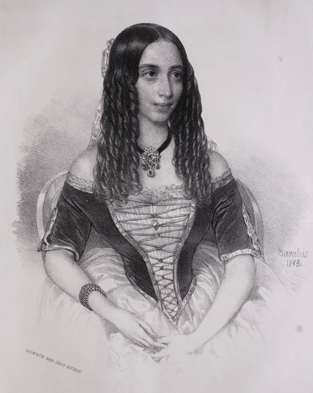 Portret van Emilia Lemouton (Miklós Barabás, 1845) door Miklós Barabás