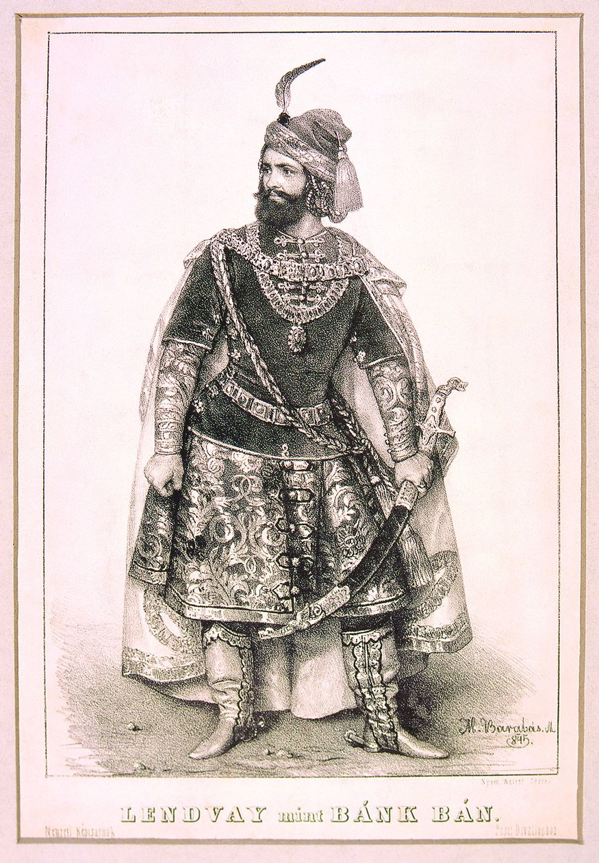 Márton Lendvay als Bánk Bán (Miklós Barabás, 1845) door Miklós Barabás