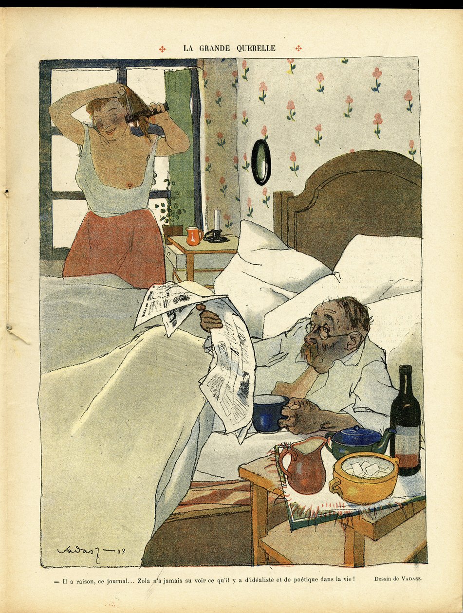 Illustratie door Miklos Vadasz (1884-1927) in Le Lire door Miklós Vadász