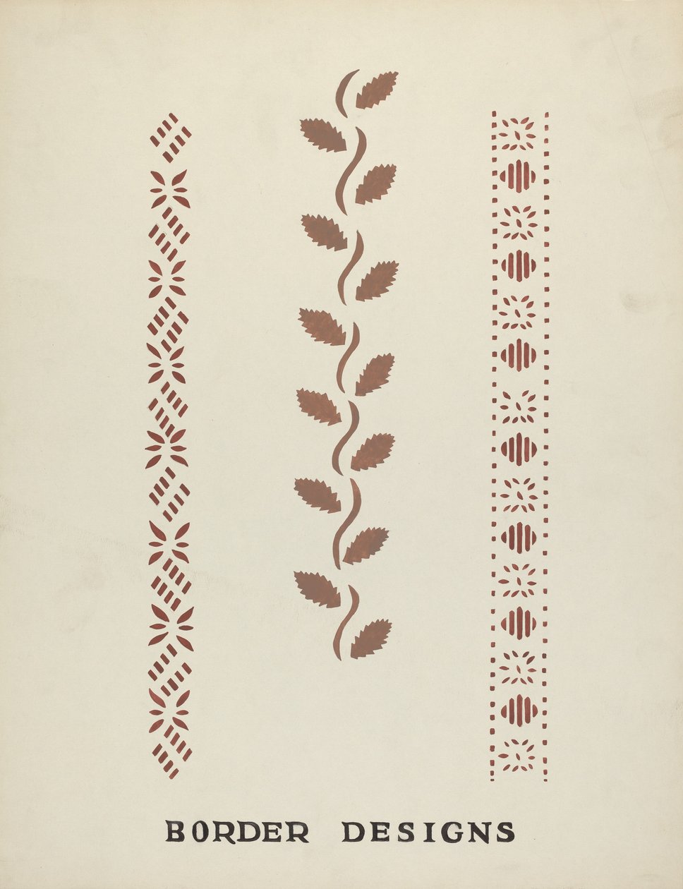 Randontwerpen uit Voorgesteld Portfolio "Maine Muurstencils" door Mildred E. Bent