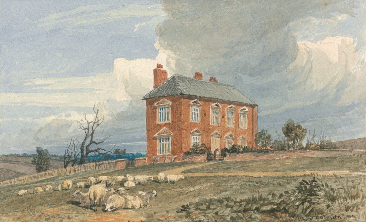 Irmingland Hall, Norfolk door Miles Edmund Cotman