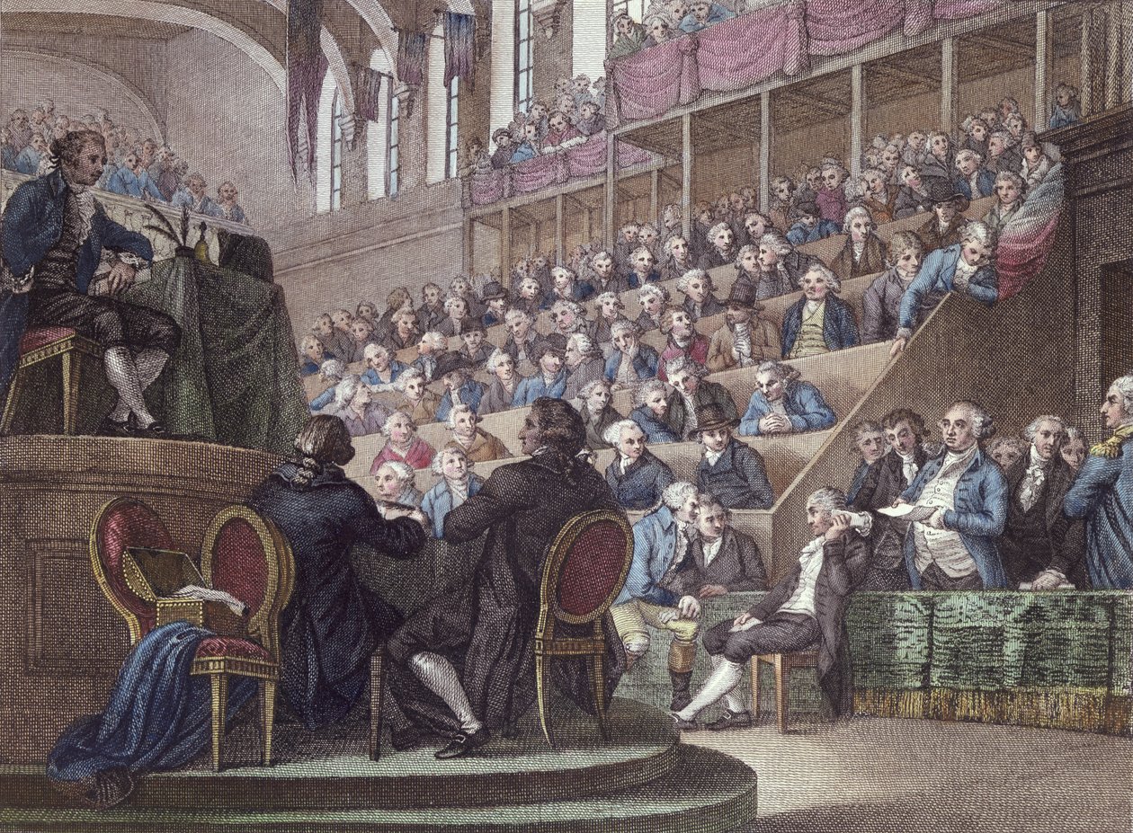 Het proces van Lodewijk XVI (1754-93) voor de Conventie, 26 december 1792, gegraveerd door Reinier Vinkeles (1741-1816) en Daniel Vrydag (1765-1822) 1802 door Miller