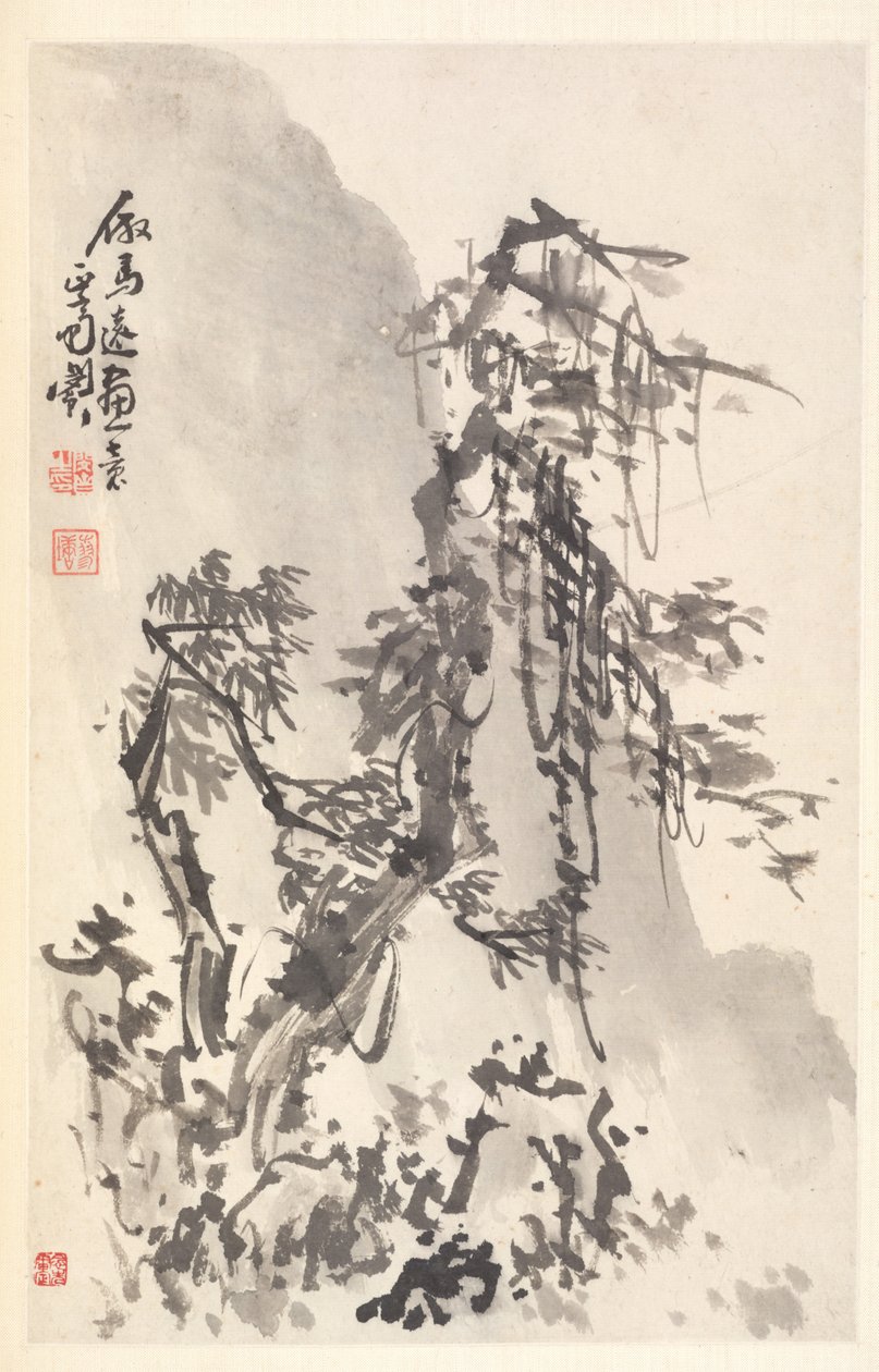Landschap in de stijl van Ma Yuan door Min Zhen