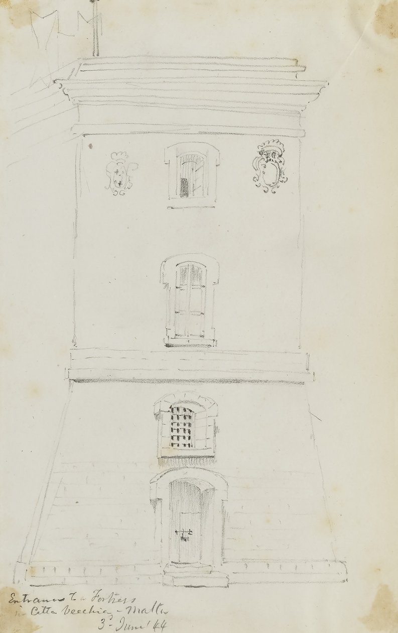 Malta, ingang van een fort in de oude stad door Miner Kilbourne Kellogg