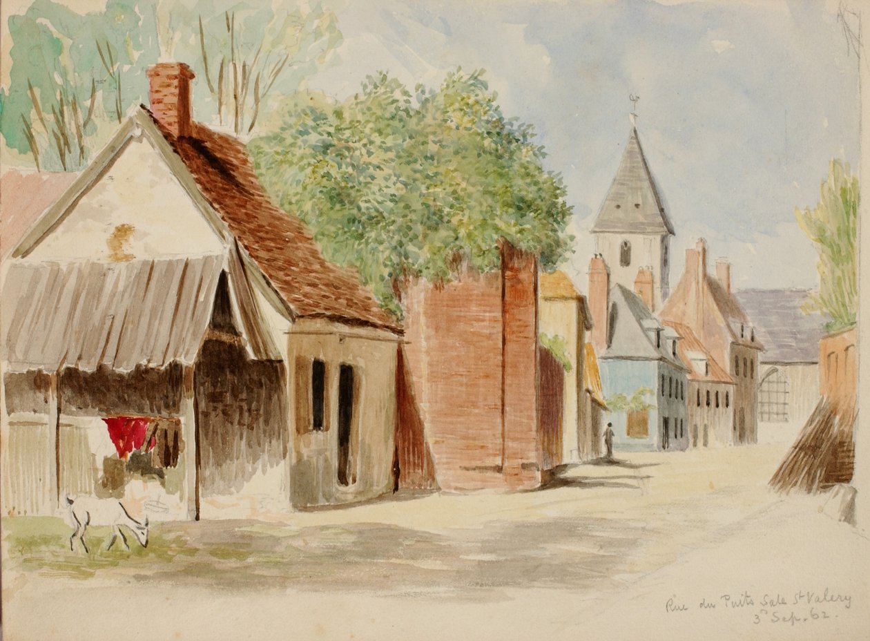 Rue du Puits Sale, St. Valery, 1862 door Miner Kilbourne Kellogg