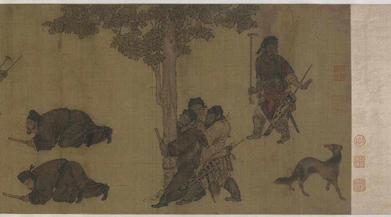 Waarschuwen in Kettingen door Ming Dynasty Chinese School