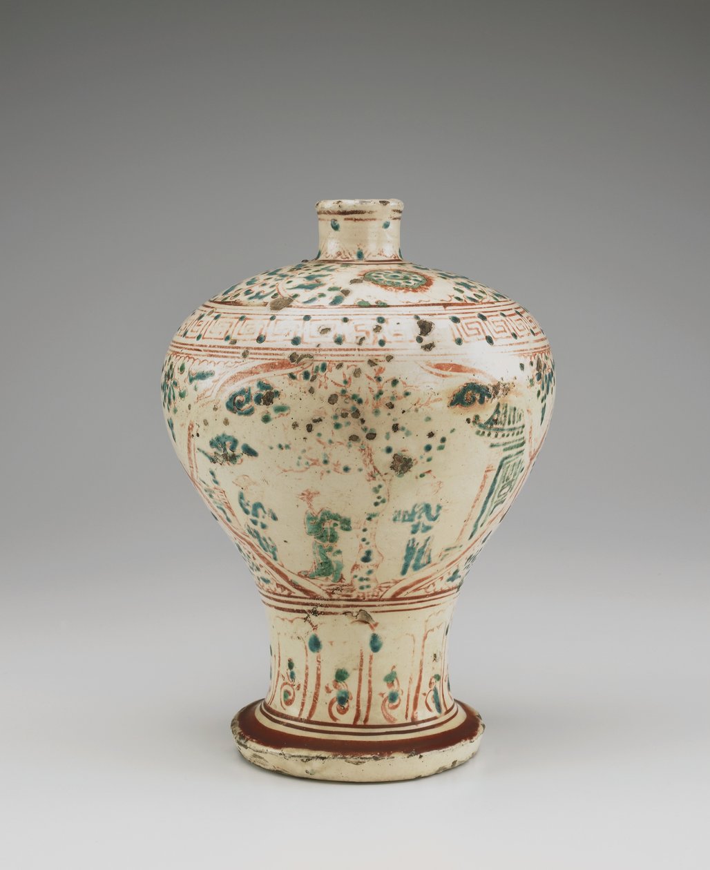 Fles, late 14e-15e eeuw door Ming Dynasty Chinese School
