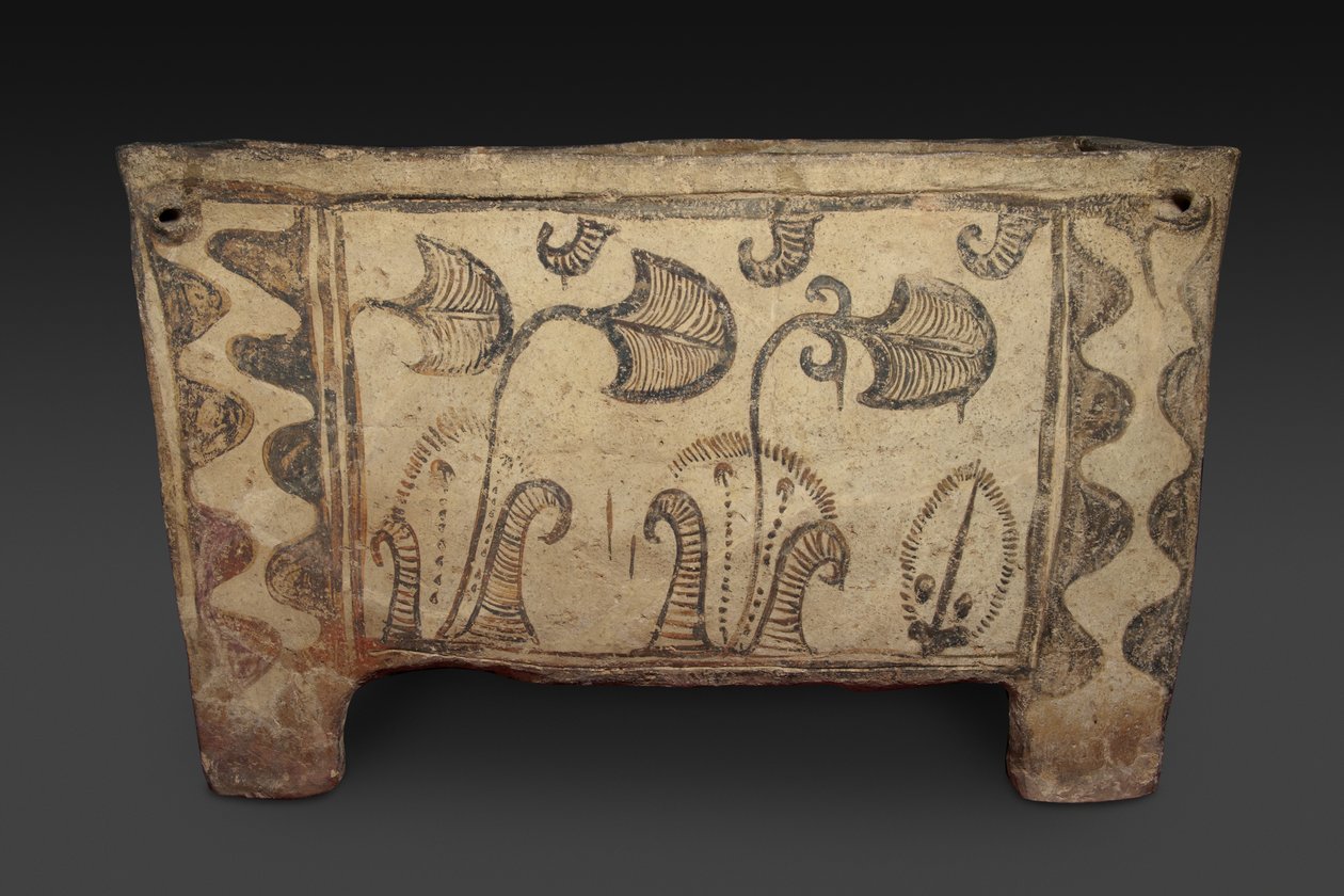 Geschilderde kist, Knossos, Kreta, ca. 1500 v.Chr. door Minoan