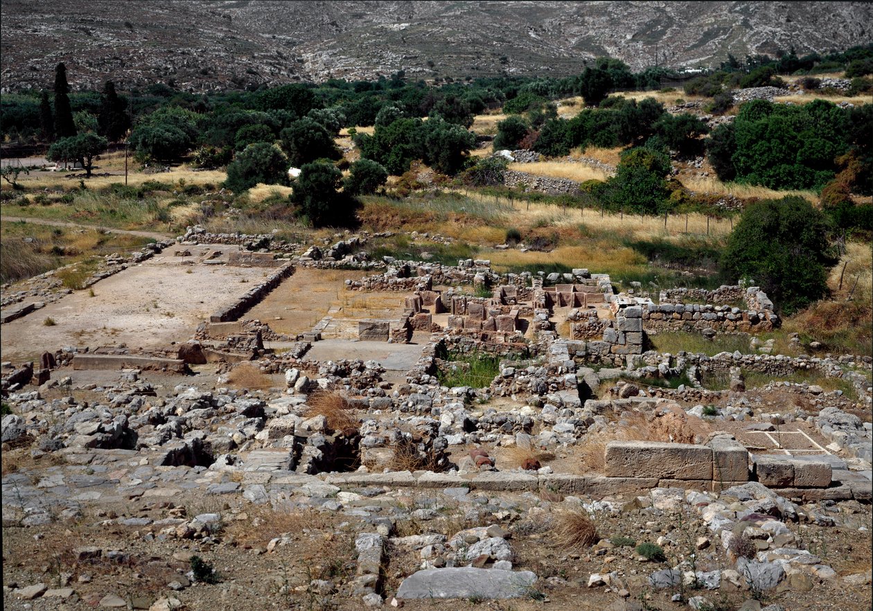 Minoïsche beschaving: uitzicht op de ruïnes van het paleis van Zakros door Minoan