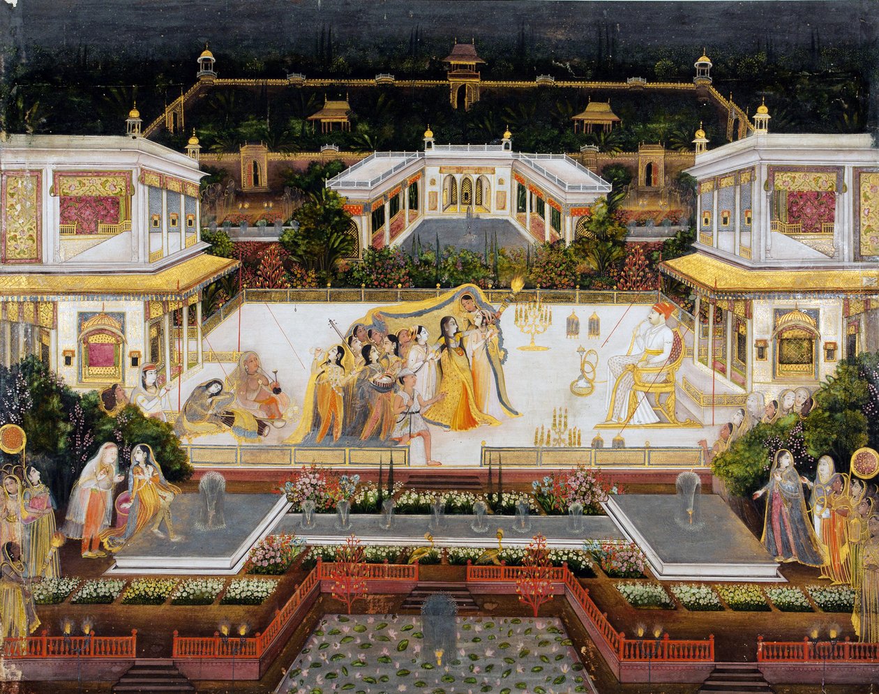 De presentatie van een nieuwe bruid, ca. 1760 door Mir Kalan Khan