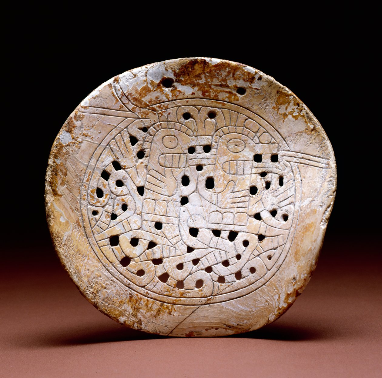 Schelpgorget, Dallas Fase, 1300-1500 door Mississippian culture
