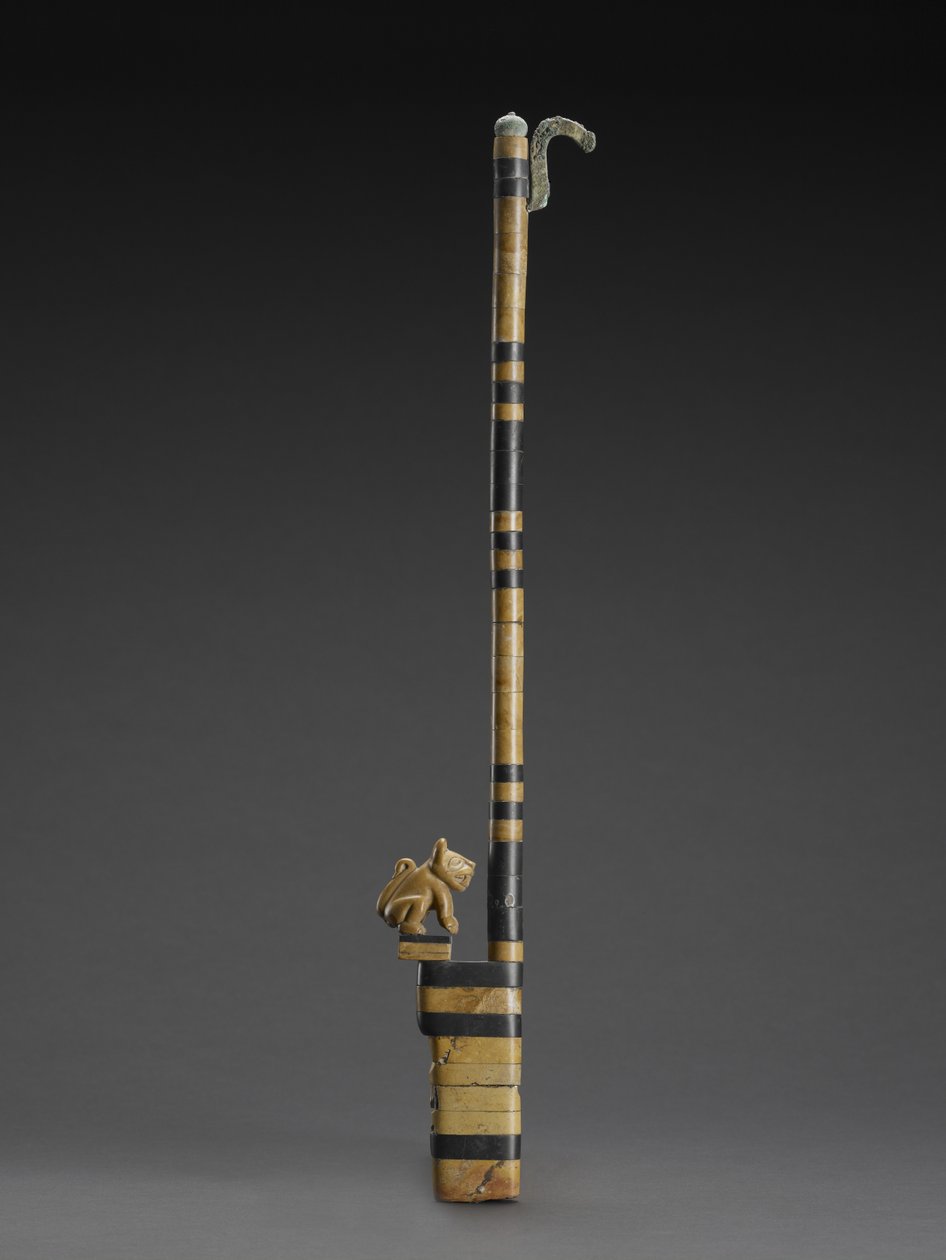 Atlatl met katachtige door Moche Moche