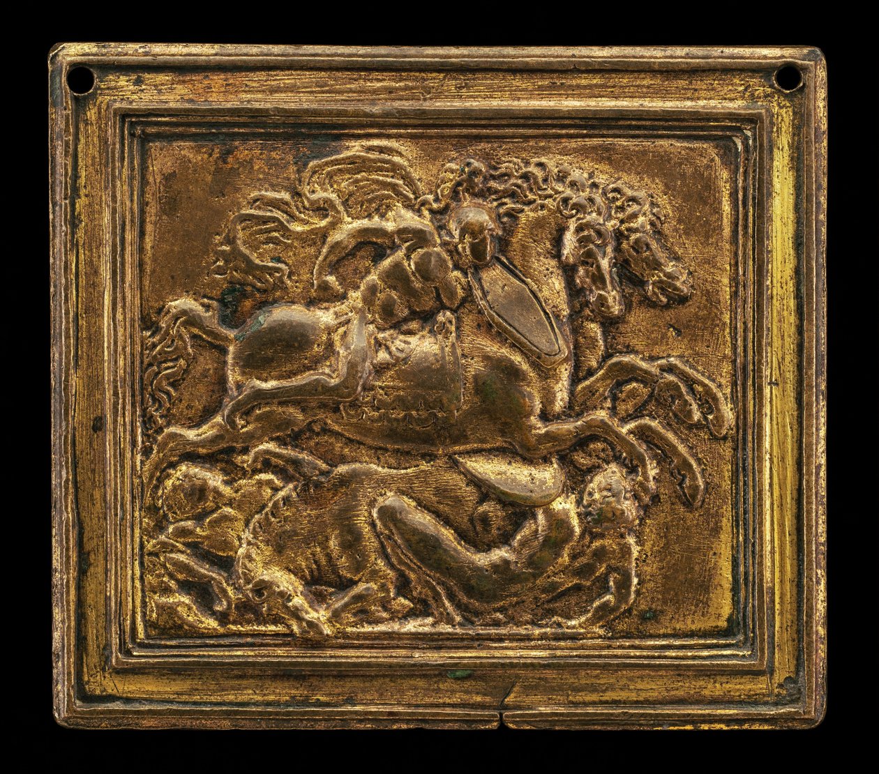 Slagveld, in een rechthoekig kader, 1505-1510 door Moderno