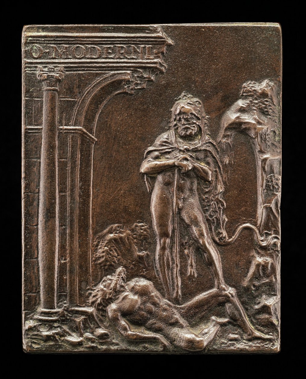 Hercules Triomfeert over Antaeus door Moderno