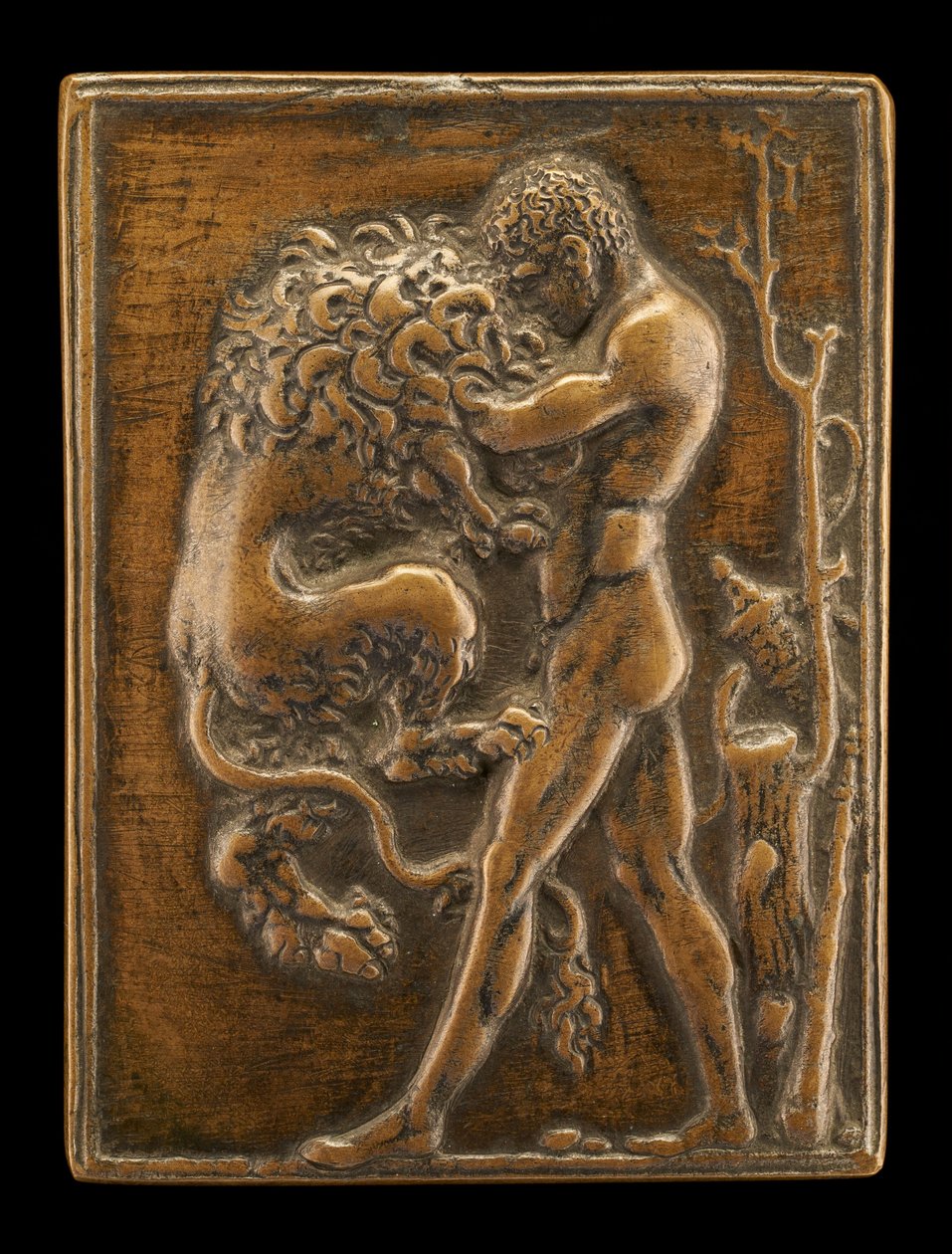 Staande Hercules met de Nemeïsche Leeuw, ca. 1488-1489 door Moderno