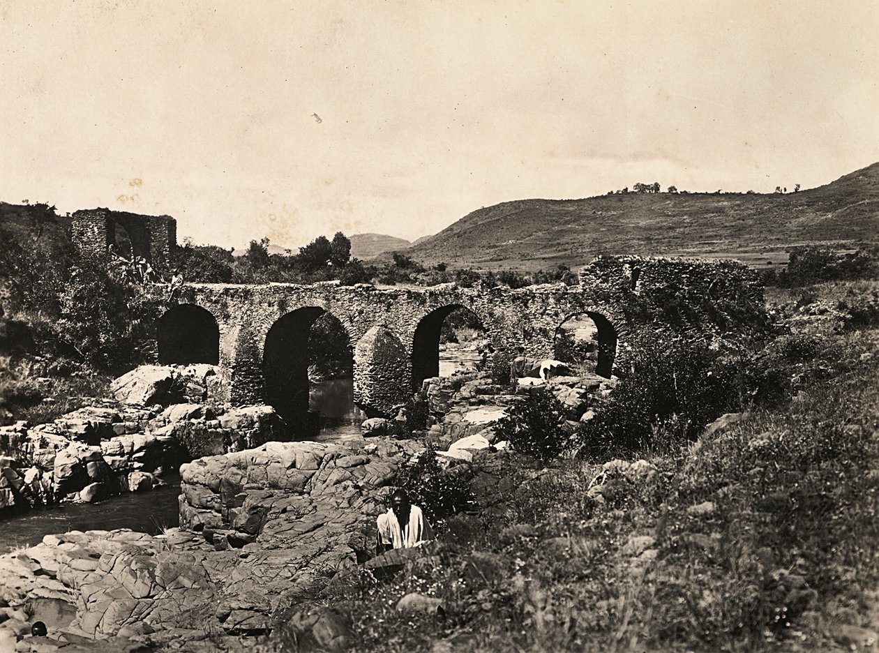 Portugese brug in Gondar, Ethiopië, 09/05/1936 door Modestino Baldinetti