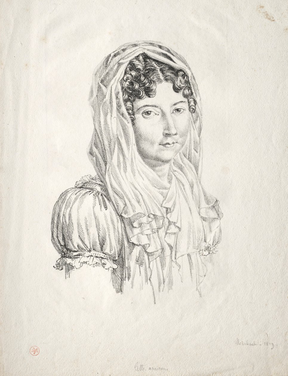 Portret van een Vrouw door Moisbach