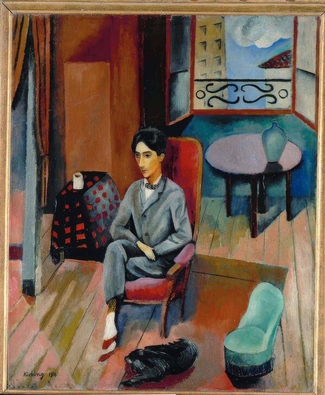 Portret van Jean Cocteau door Moise Kisling
