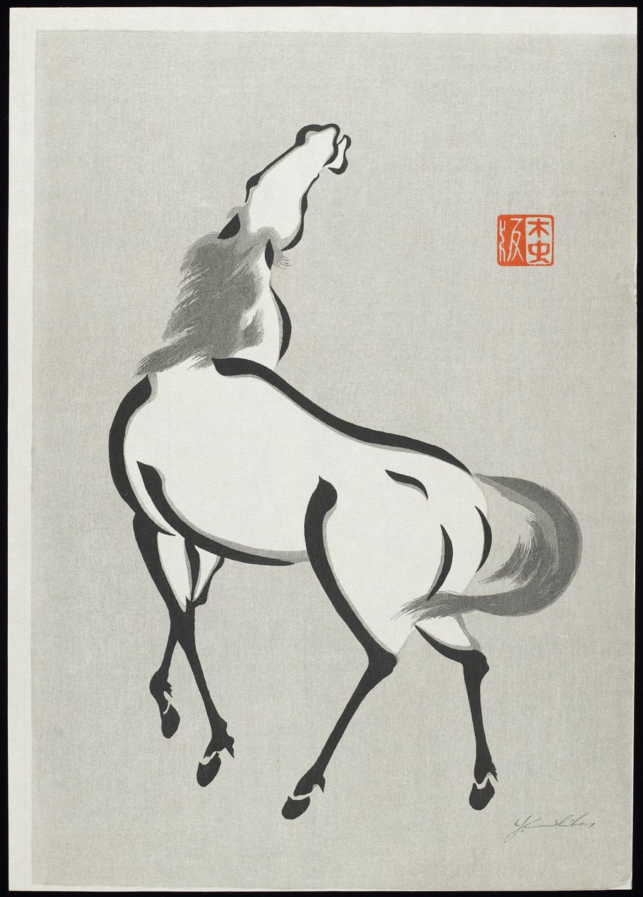 Paard door Mokuch? Urushibara
