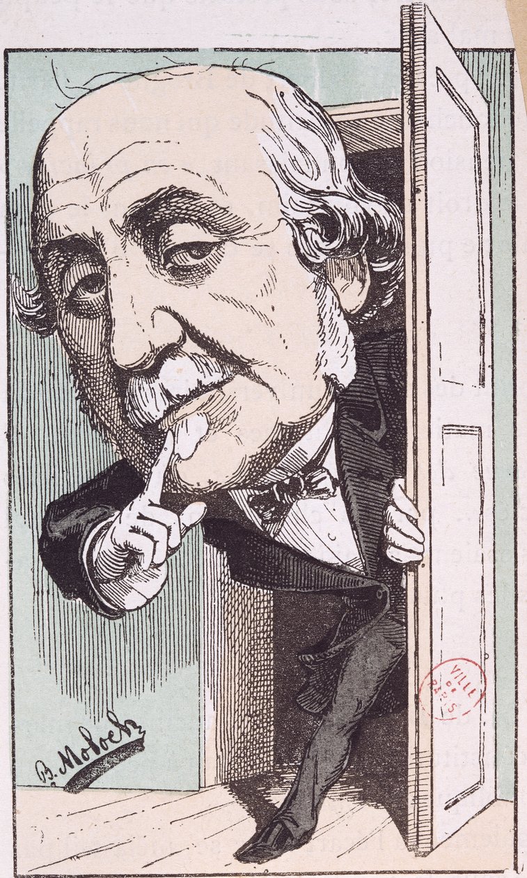 Karikatuur van Albert, Duc de Broglie (1821-1901) door Moloch