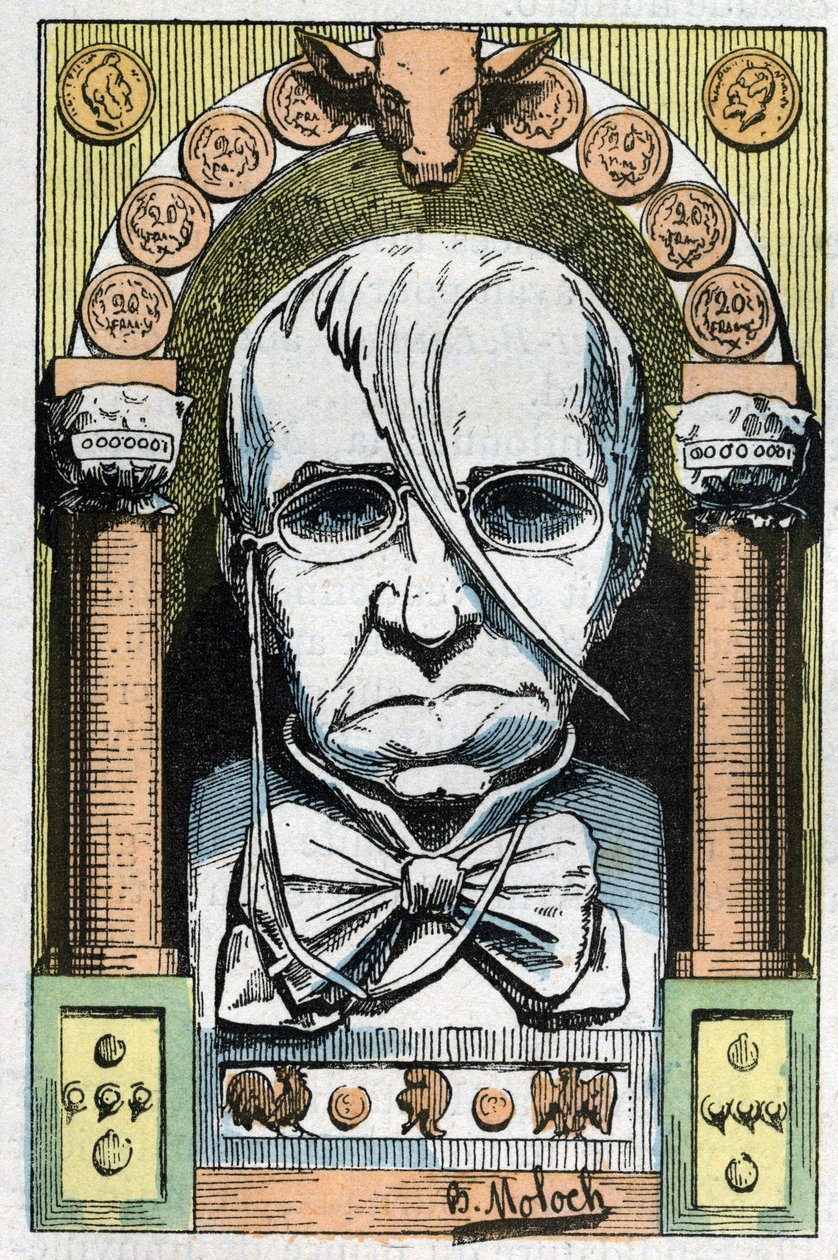Portret van Emile de Girardin, Franse journalist, publicist en politicus 1806-1881 door Moloch