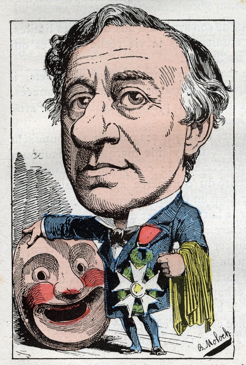 Portret van Francois Jules Edmond Got (1822 - 1901) Franse acteur door Moloch