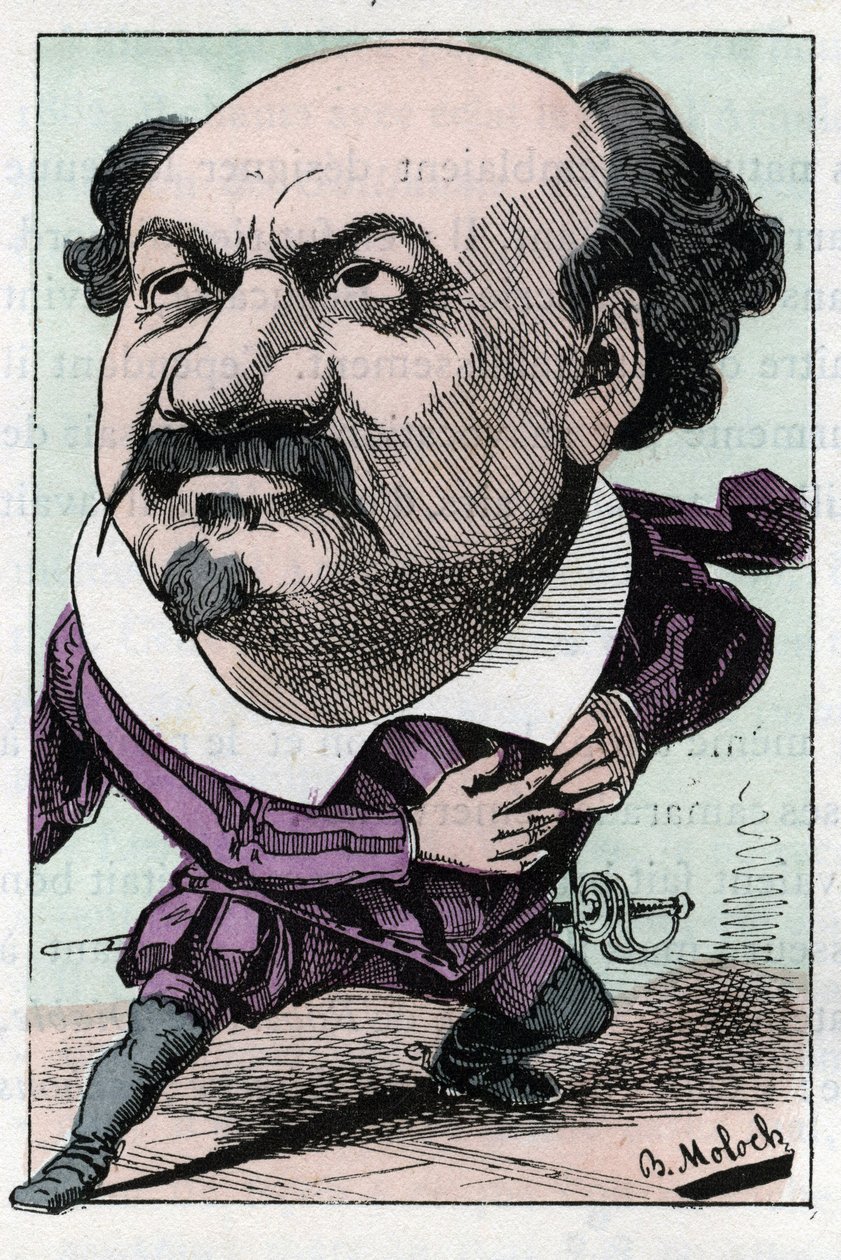 Portret van François Pierre Villaret (1830-1896) tenor van de opera tussen 1863 en 1882 in 