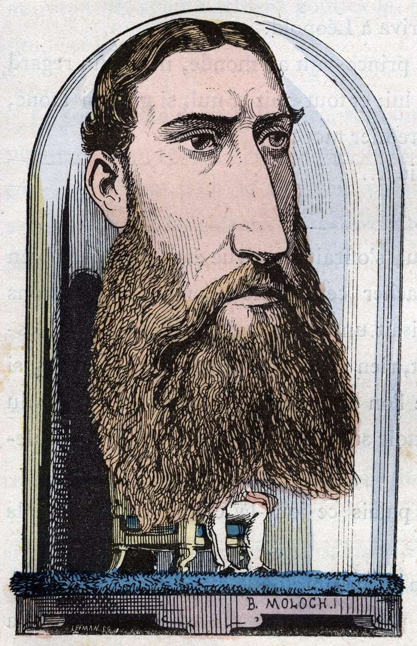 Portret van Leopold II, Koning der Belgen (Louis Philippe Marie Victor), Prins van België, Hertog van Saksen, Prins van Saksen-Coburg-Gotha, Hertog van Brabant door Moloch