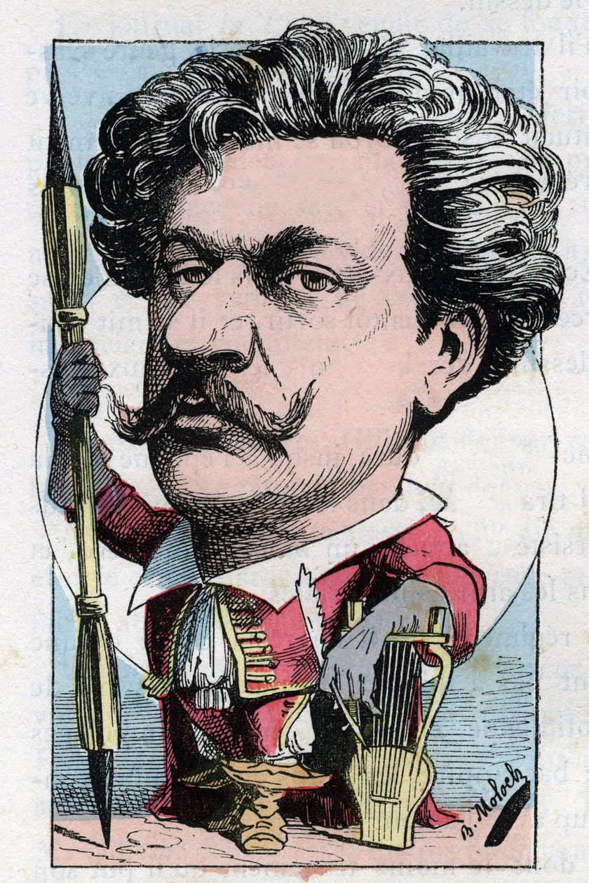 Portret van Louis Alexandre Gosset de Guines, genaamd André Gill (1840-1885) Franse dichter en schilder in 