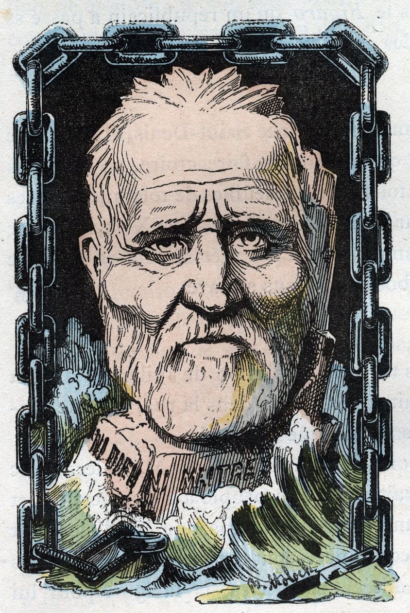 Portret van Louis Auguste Blanqui (1805-1881), Franse socialistische theoreticus en revolutionair. door Moloch