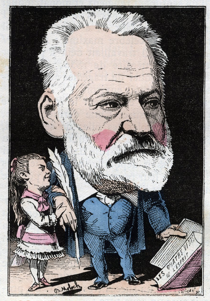 Portret van de Franse schrijver Victor Hugo (1802-1885) in 